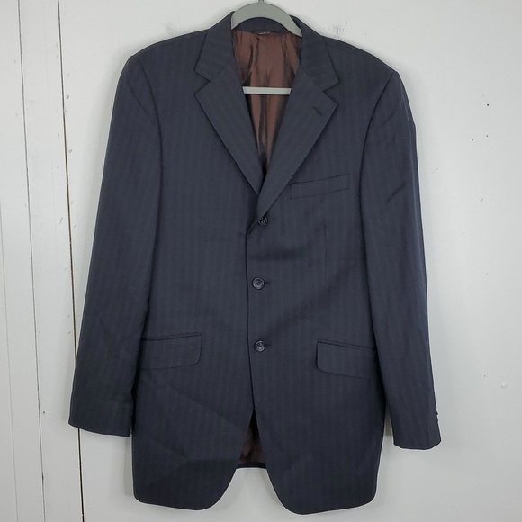 Banana Republic Other - Banana Republic Modern Blazer Three Button Subtle Pinstripe Lined Mens 40R